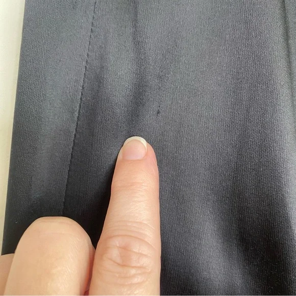 90s Y2K black satin straight leg pants S - Picture 6 of 11